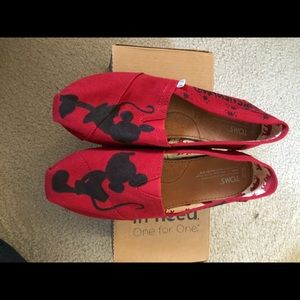 Customized Disneyland Toms slip ons size 10